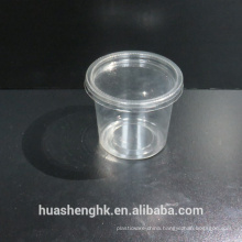 New Product PET Material Plastic 100ml Cheesecake Cups with Flat Lids